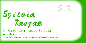 szilvia kaszap business card